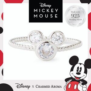 Official Disney Mickey Mouse ring, 925 Sterling Silver Charmed Aroma